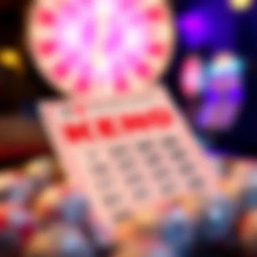 Vibrant Keno Ticket A vibrant Keno ticket filled with numbers